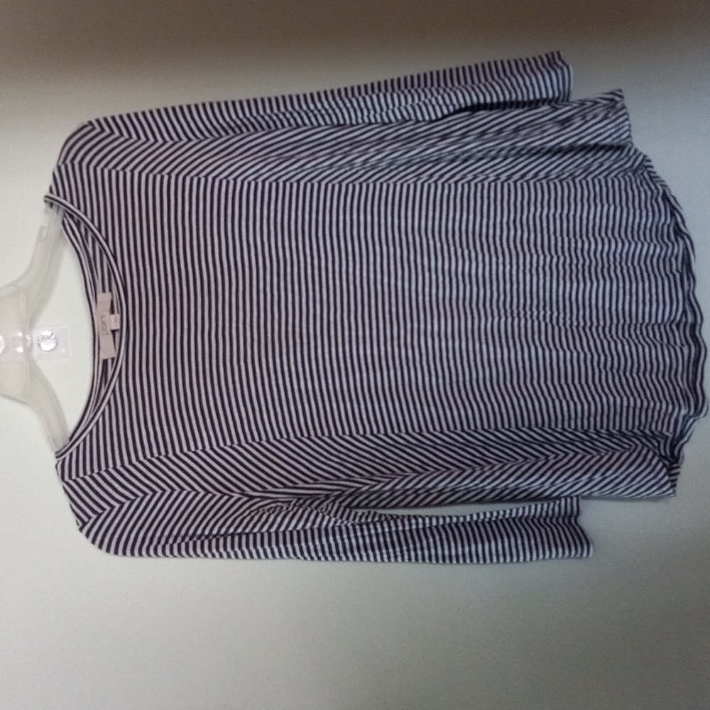 Black white stripe 3/4 sleeve Loft by Ann Taylor medium